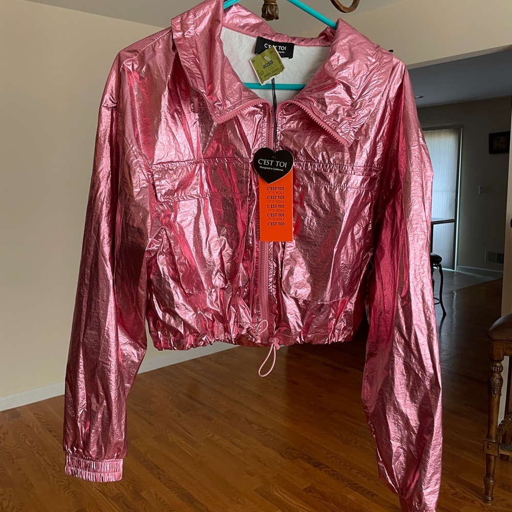 Girls Pink Reflective Jacket, C’est Toi, Size: Small, Brand New!!
